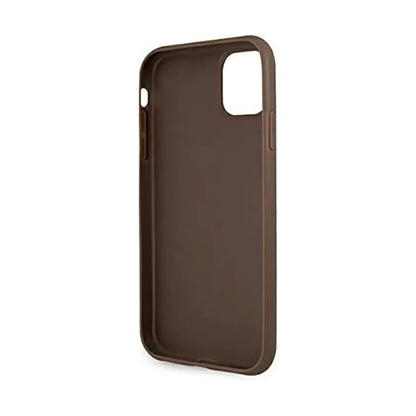 Guess Hülle 4G Printed Stripe Braun - iPhone 11