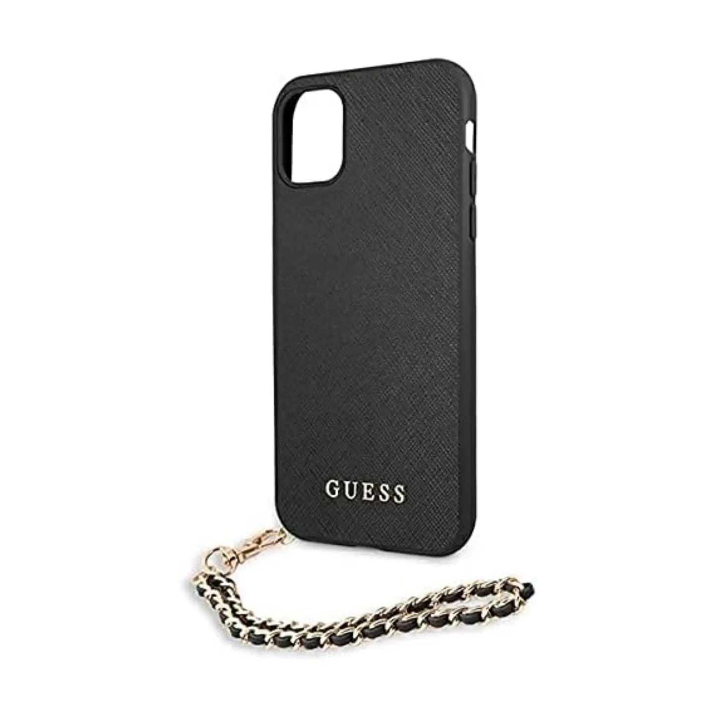 Guess iPhone 11 Hülle, Schwarz – Saffiano Chain