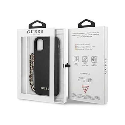 Guess iPhone 11 Hülle, Schwarz – Saffiano Chain