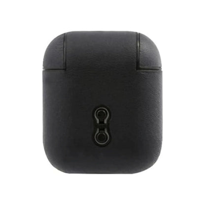 BMW Hülle BMA2SSLNA Leder Silver Logo Navy Blue – AirPods 1/2