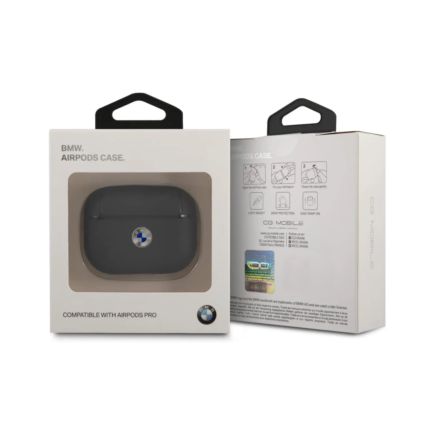 BMW Hülle BMAPSSLNA Leder Navy Blue – AirPods Pro