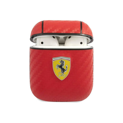 Ferrari Hülle FESA3CARE On Track Polyurethan Carbon Rot – AirPods 3