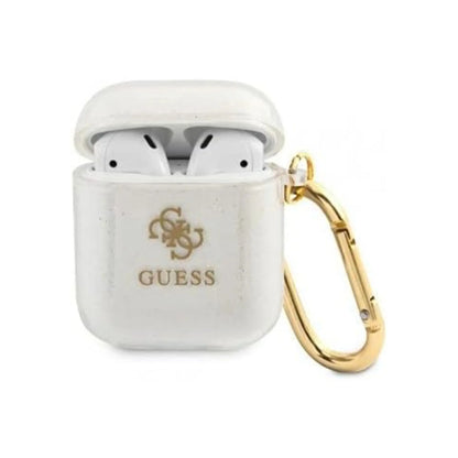 Guess GUA2UCG4GT AirPods Hülle Glitter Collection Transparent