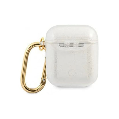 Guess GUA2UCG4GT AirPods Hülle Glitter Collection Transparent