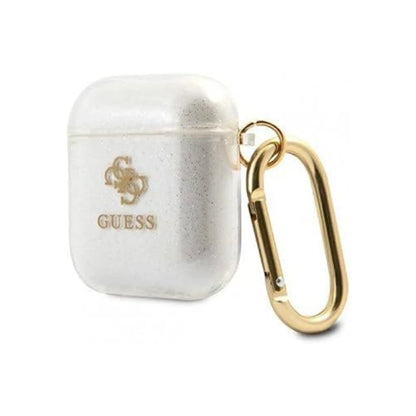Guess GUA2UCG4GT AirPods Hülle Glitter Collection Transparent