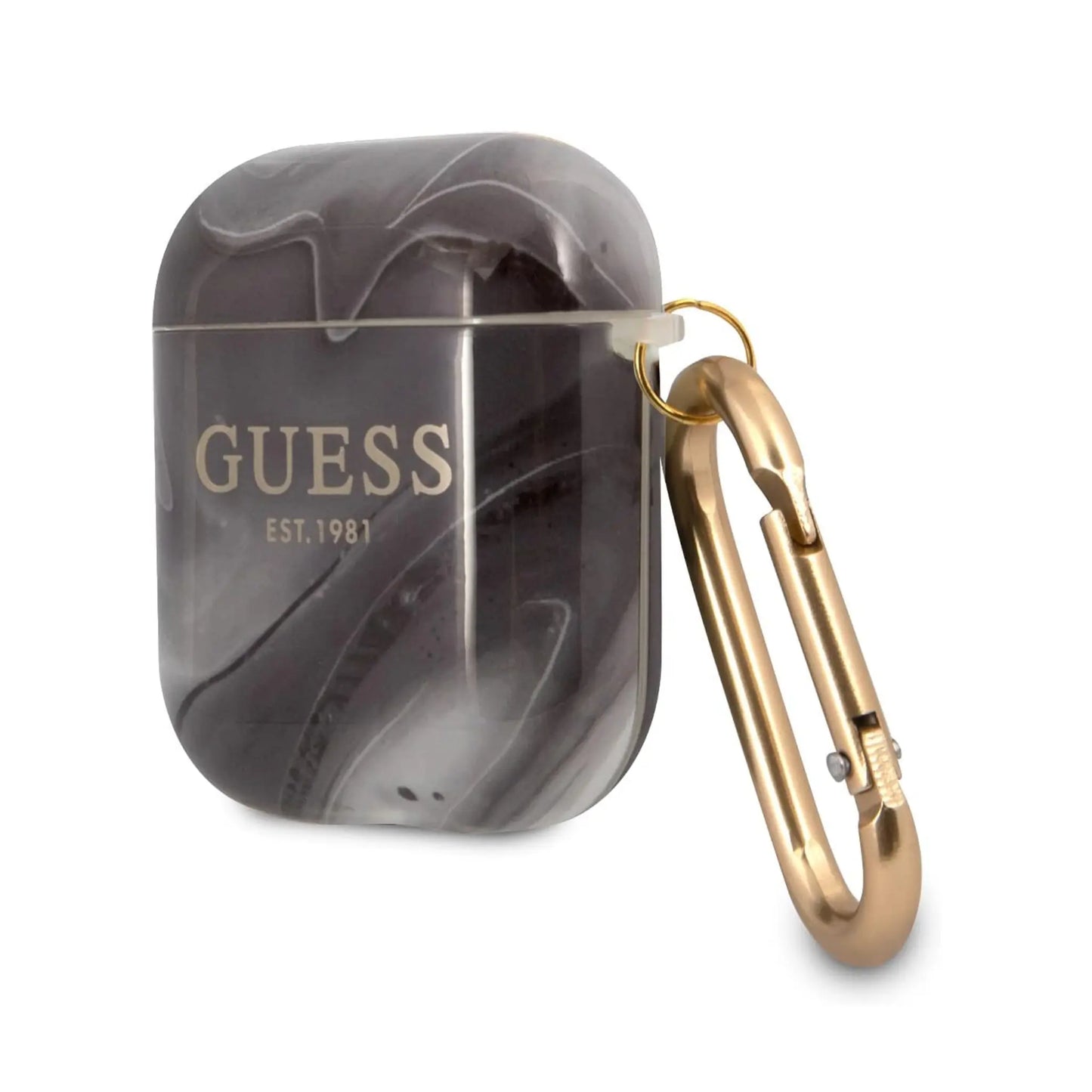 Guess Hülle Marble Design Schwarz – Für AirPods
