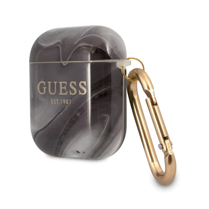 Guess Hülle Marble Design Schwarz – Für AirPods