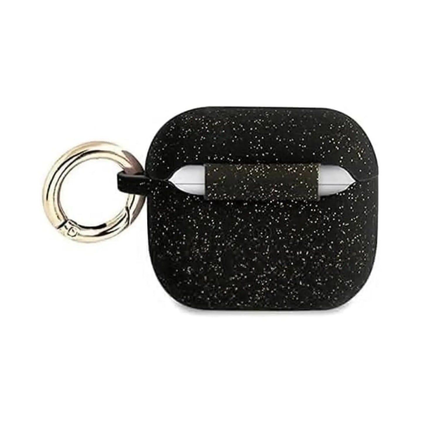 Guess Hülle GUA3SGGEK Silicone Glitter Schwarz – Für AirPods 3