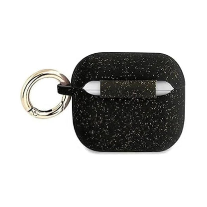 Guess Hülle GUA3SGGEK Silicone Glitter Schwarz – Für AirPods 3