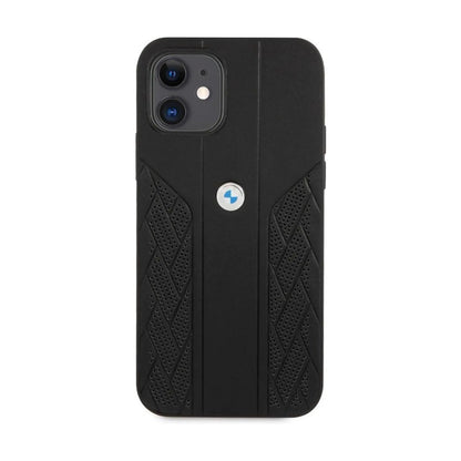 BMW Hülle Leather Curve Perforate Schwarz – iPhone 12 mini