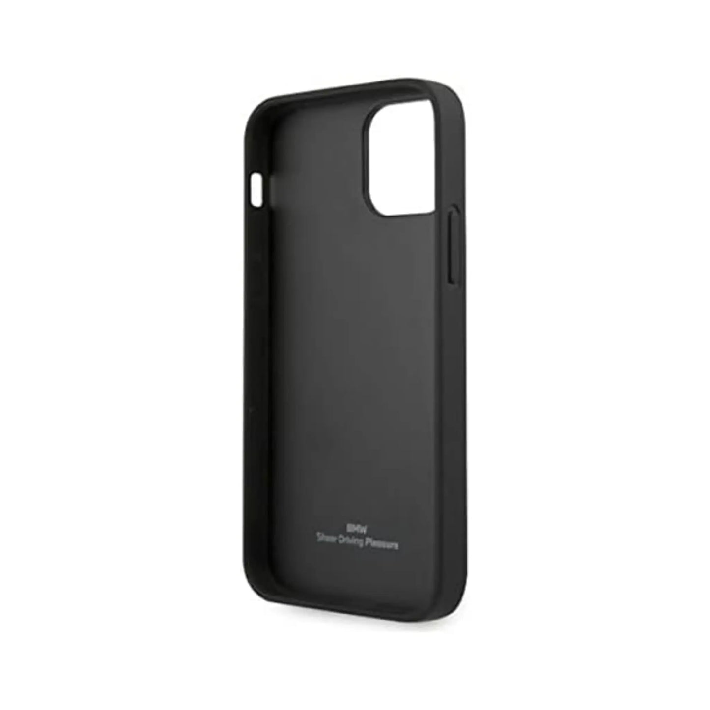 BMW iPhone 12 / 12 Pro Hülle, Schwarz – Leder Curve Perforate