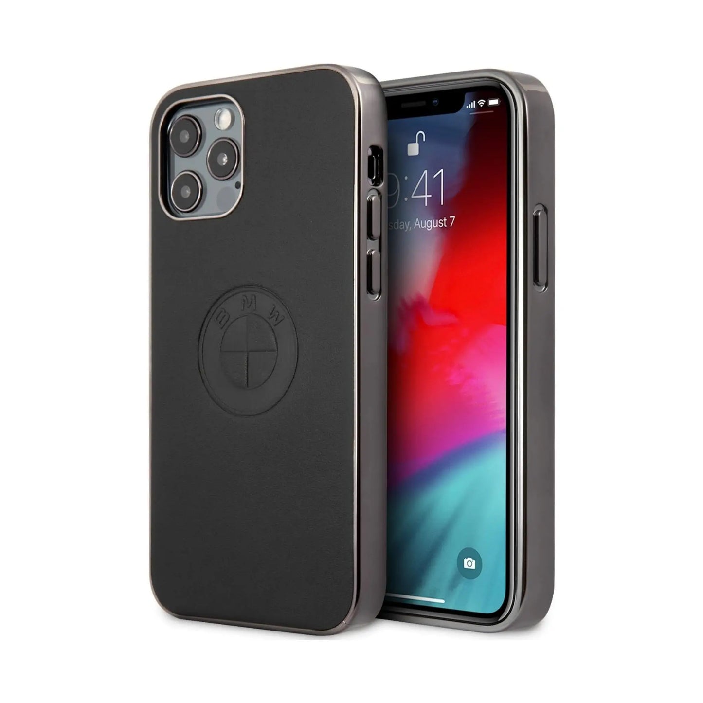BMW Hülle Leather Emboss Schwarz – iPhone 12 Pro Max