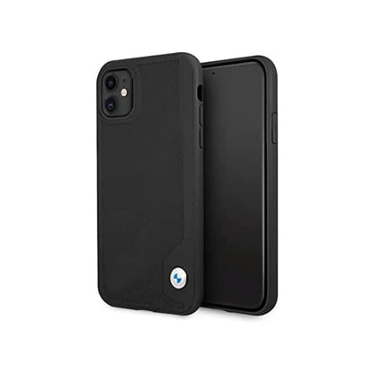 BMW iPhone 11 / XR Hülle BMHCN61RCDPK, Schwarz – Leather Deboss Hardcase