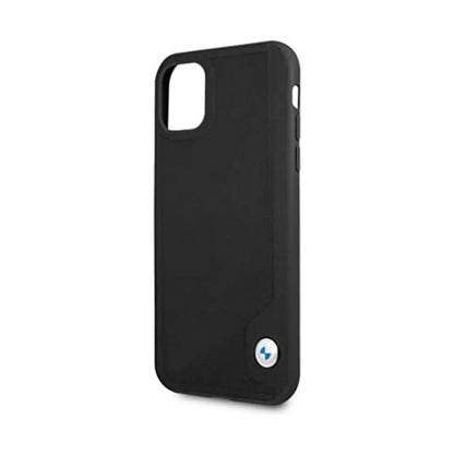 BMW iPhone 11 / XR Hülle BMHCN61RCDPK, Schwarz – Leather Deboss Hardcase