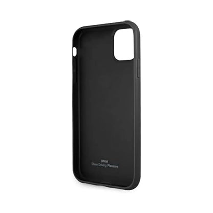 BMW iPhone 11 / XR Hülle BMHCN61RCDPK, Schwarz – Leather Deboss Hardcase