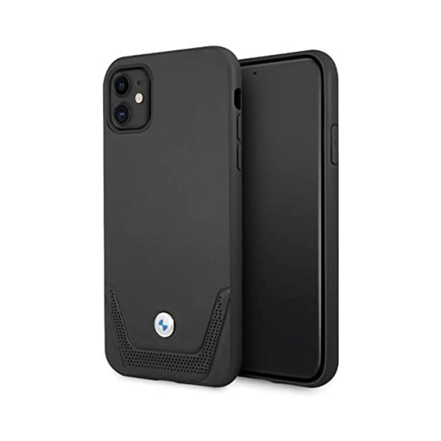 BMW iPhone 11 / XR Hülle, Schwarz – Leder Perforate