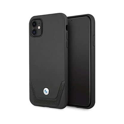 BMW iPhone 11 / XR Hülle, Schwarz – Leder Perforate
