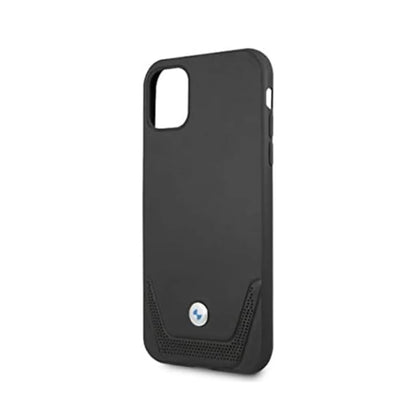 BMW iPhone 11 / XR Hülle, Schwarz – Leder Perforate