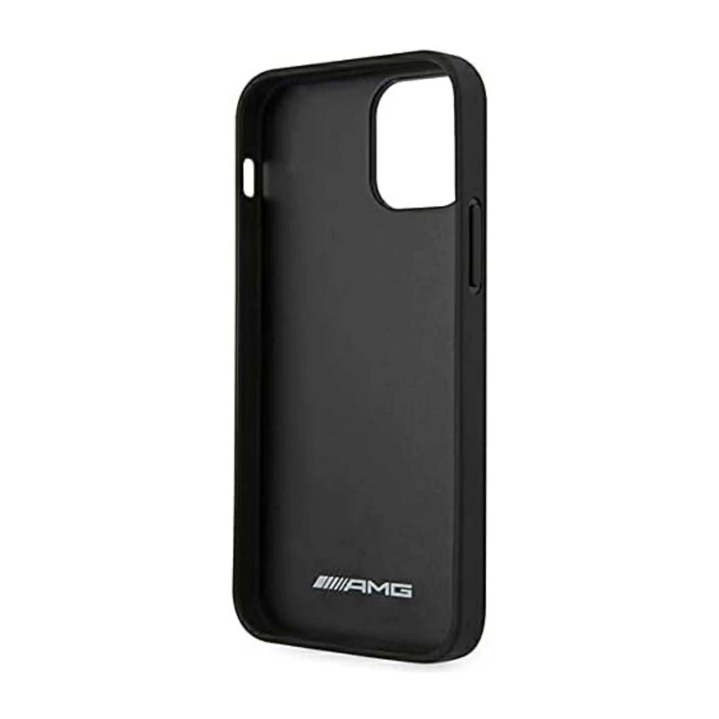 AMG iPhone 12 Mini Hülle, Schwarz – Leder Geprägte Linien