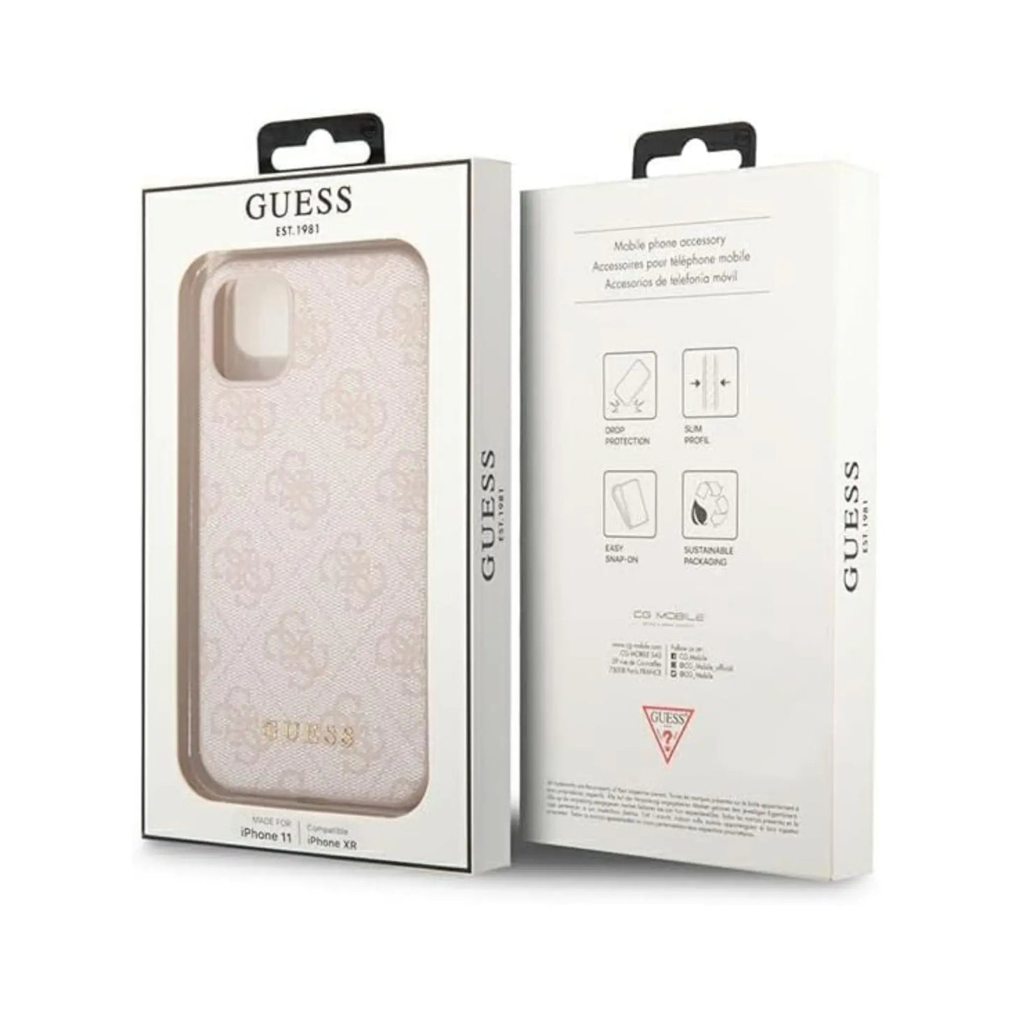 Guess Hülle 4G Metal Logo Gold Pink – iPhone 11