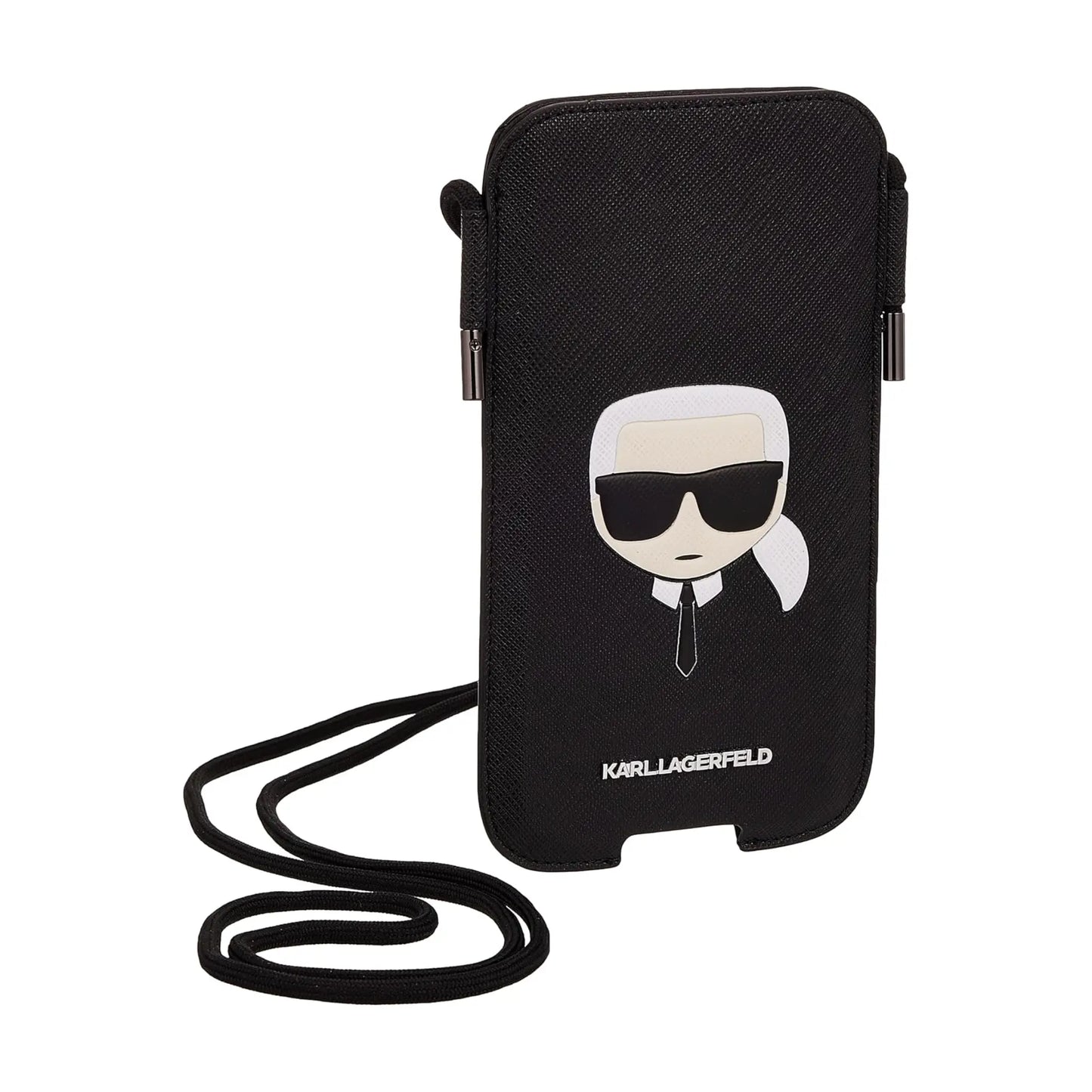 Karl Lagerfeld Tasche KLHCP12MOPHKHK, Schwarz - für Telefon bis 6,1 Zoll