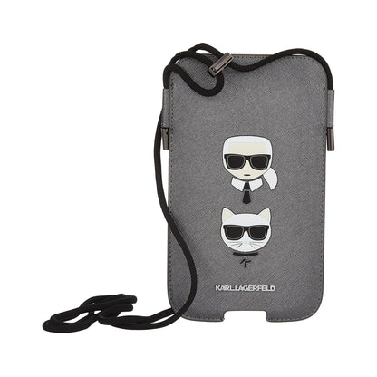 Karl Lagerfeld Saffiano Ikonik Choupette Kopf Hardcase KLHCP12LOPHCHG - Grau