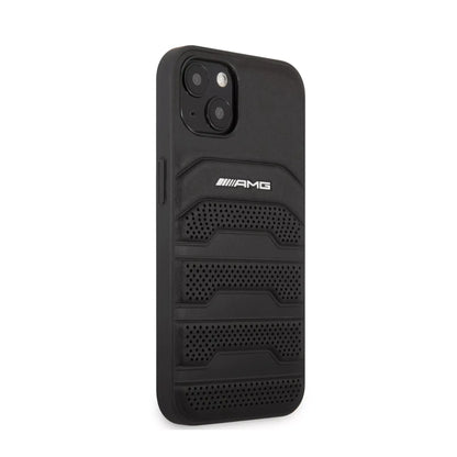 AMG iPhone 13 Pro Hülle, Schwarz – Leder Hardcase