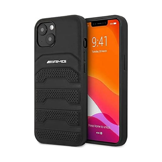 AMG iPhone 13 Pro Max Hülle, Schwarz – Leder Case