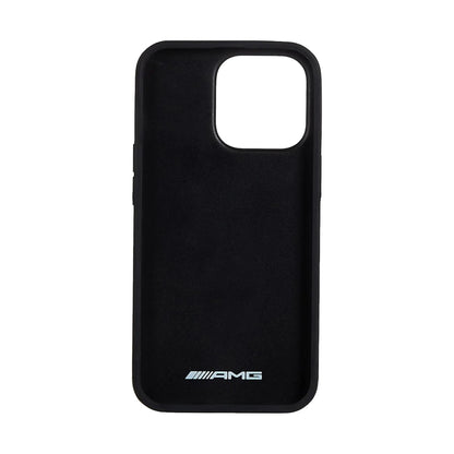 AMG iPhone 13 Pro / 13 Hülle, Schwarz – Leder Gebogene Linien