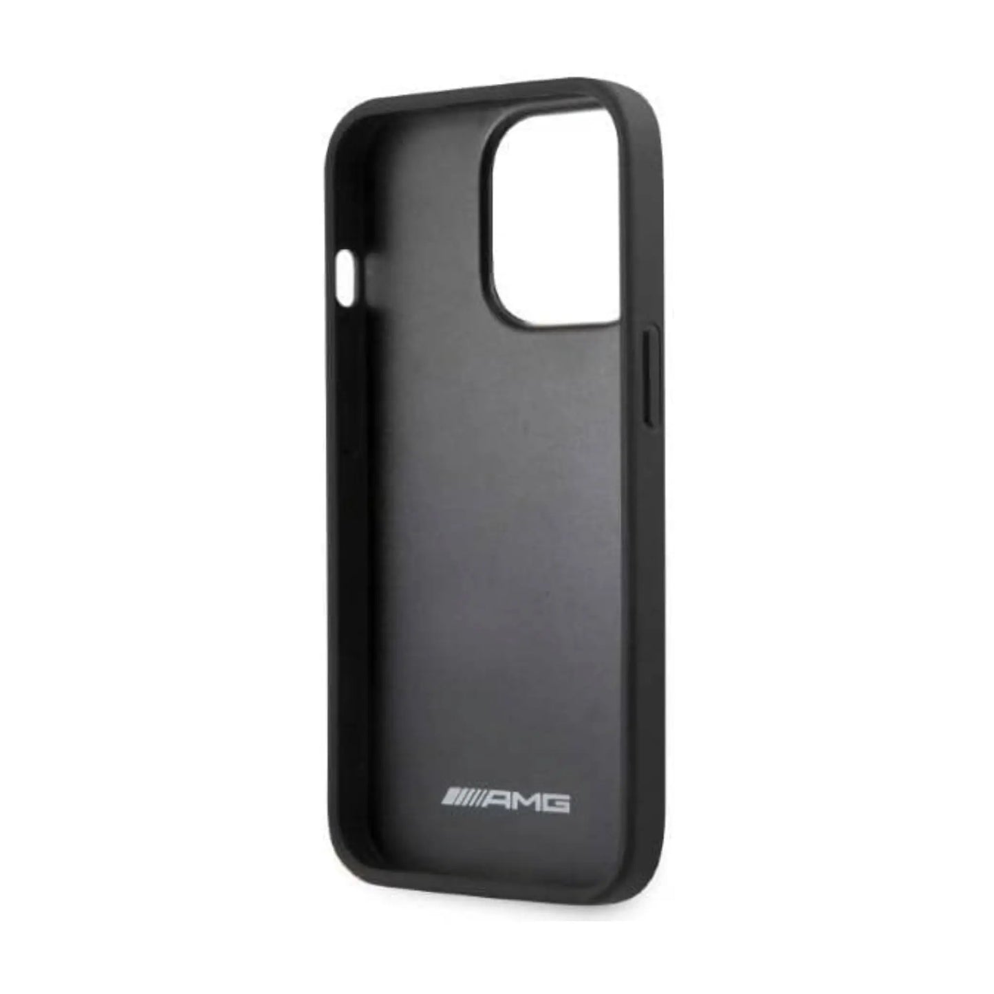 AMG iPhone 13 Pro Max Hülle, Schwarz – Leder Gekrümmte Linien