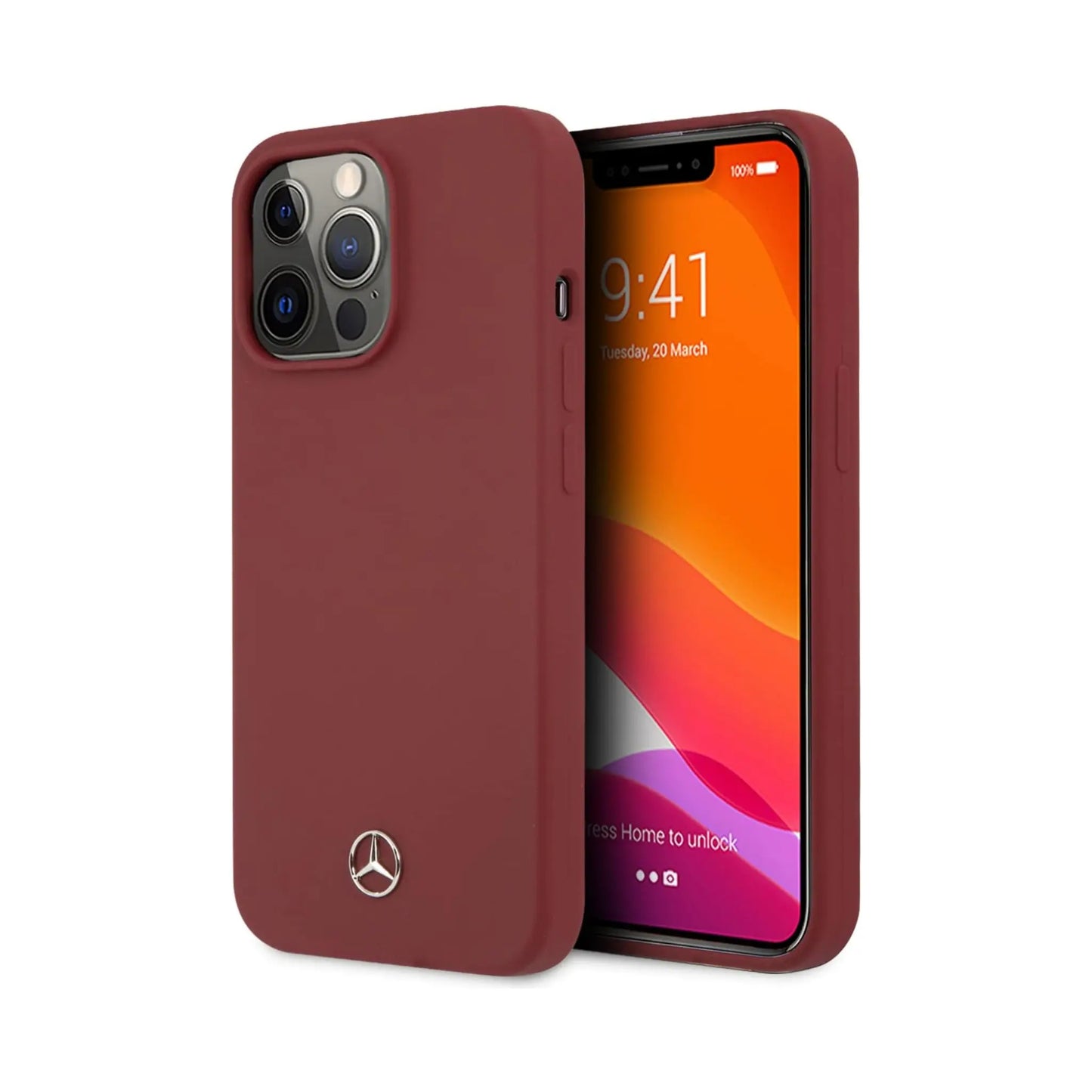 Mercedes Hülle MEHCP13XSILRE Silikon Linie Rot – iPhone 13 Pro Max