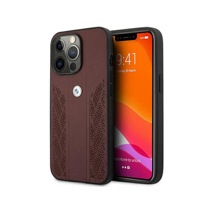 BMW iPhone 13 Pro Hülle, Rot – Curve Perforate Hardcase