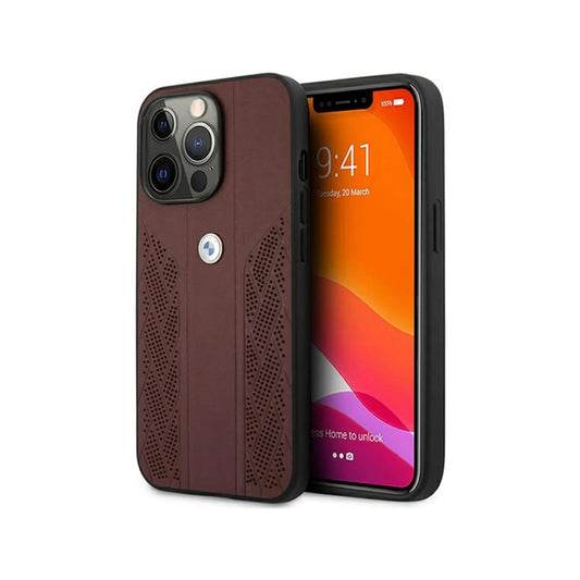 BMW iPhone 13 Pro Hülle, Rot – Curve Perforate Hardcase