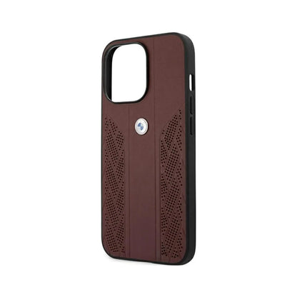 BMW iPhone 13 Pro Hülle, Rot – Curve Perforate Hardcase