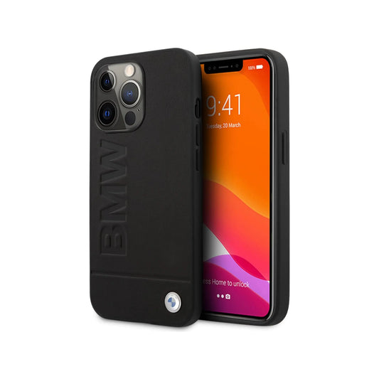 BMW iPhone 13 Pro Max Hülle, Schwarz – Signature Logo Aufdruck