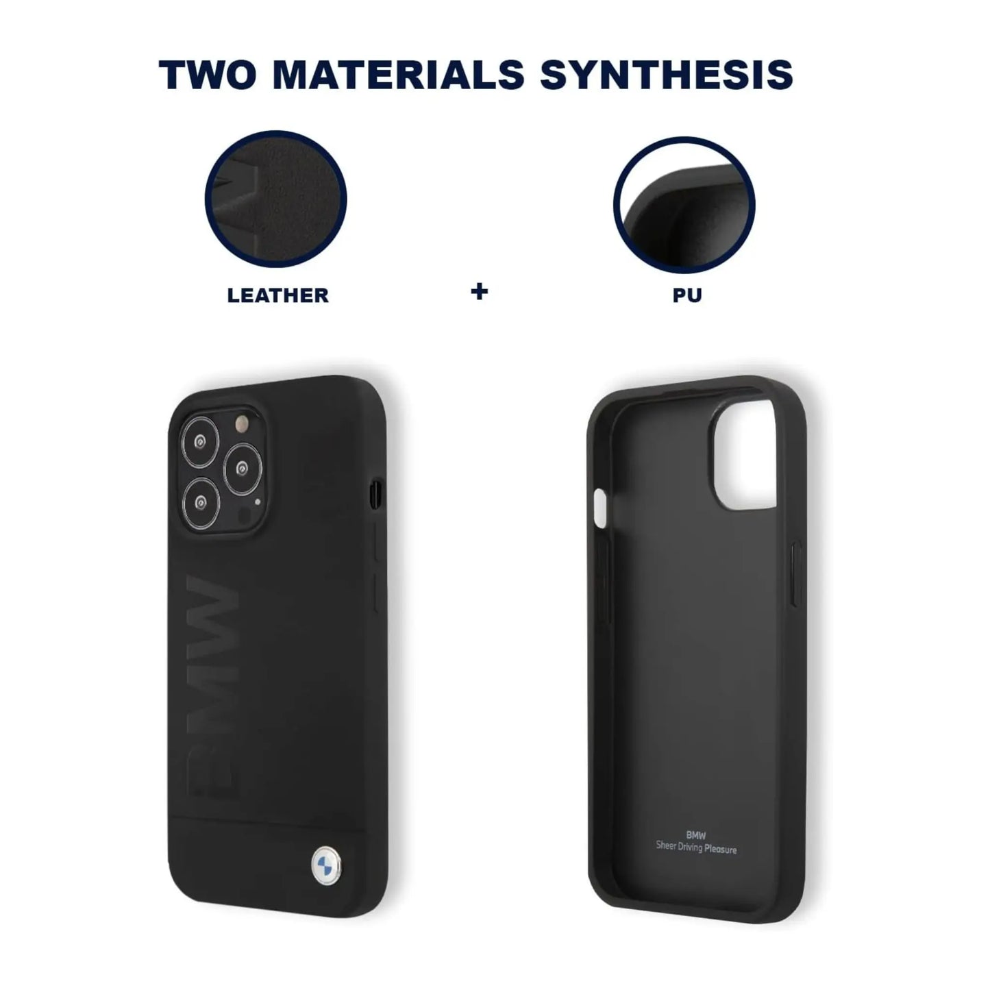BMW iPhone 13 Pro Max Hülle, Schwarz – Signature Logo Aufdruck