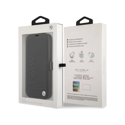 BMW Hülle Bookcase Signature Schwarz – iPhone 13 mini