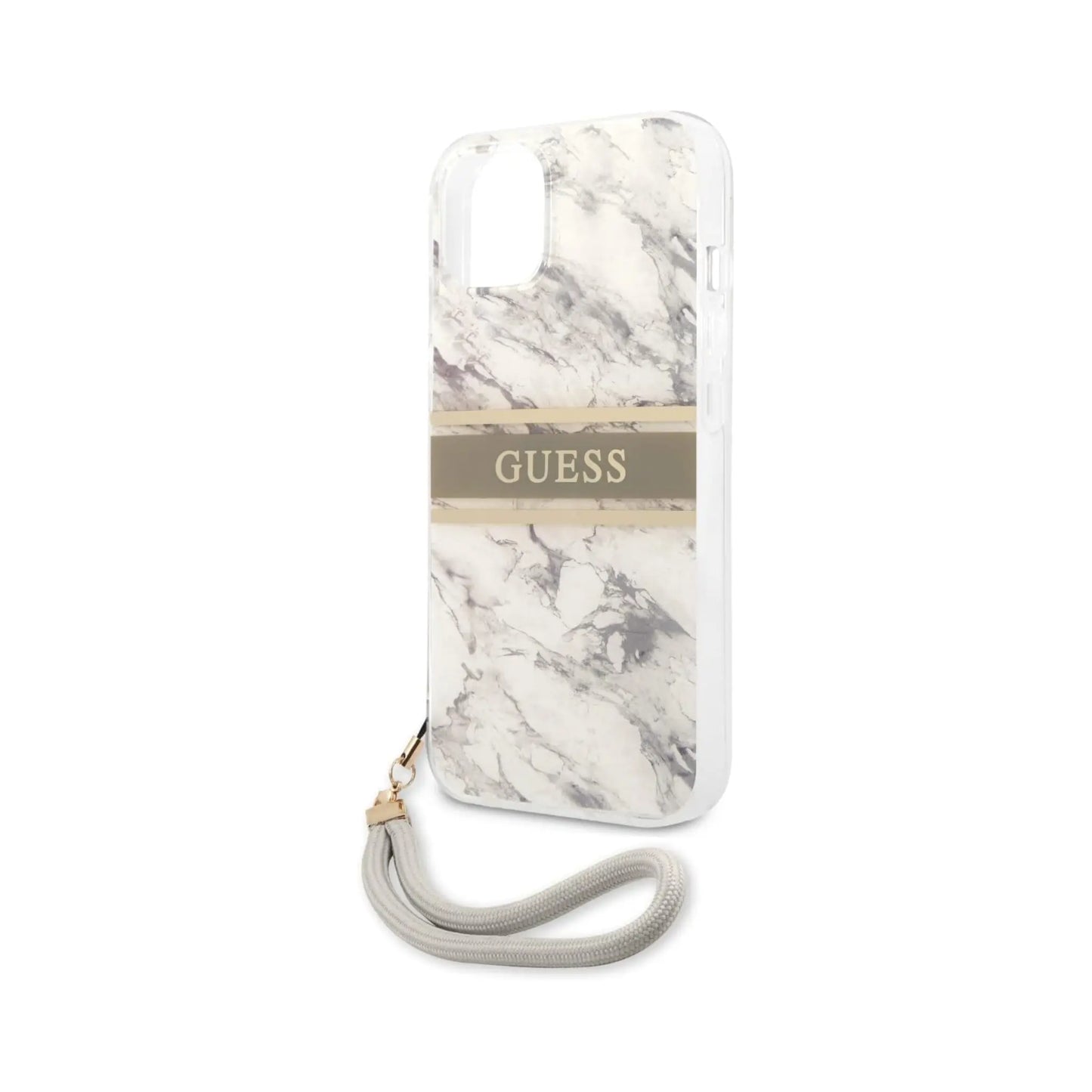 Guess Hülle Marble Strap Grau - iPhone 13 Pro Max