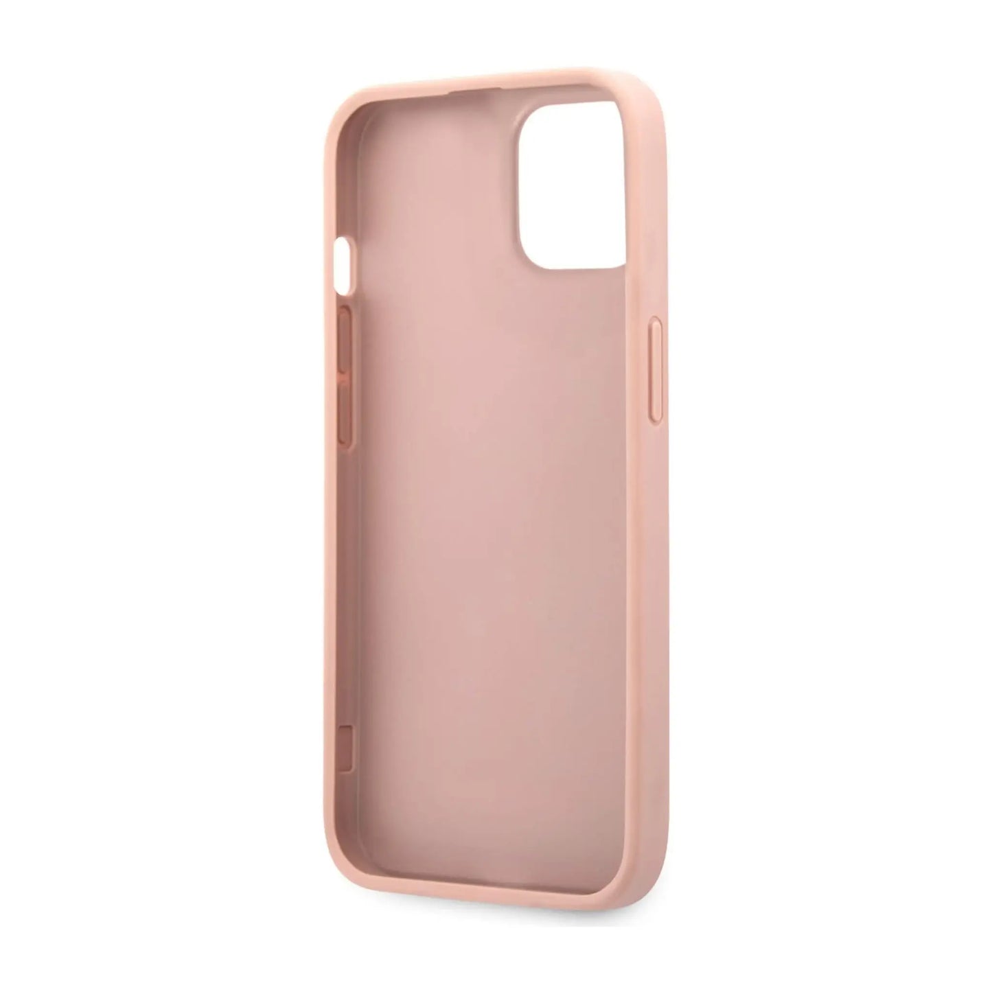 Guess Saffiano Metal Logo Stripes Hülle Rosa – iPhone 13 Pro