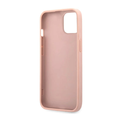 Guess Saffiano Metal Logo Stripes Hülle Rosa – iPhone 13 Pro