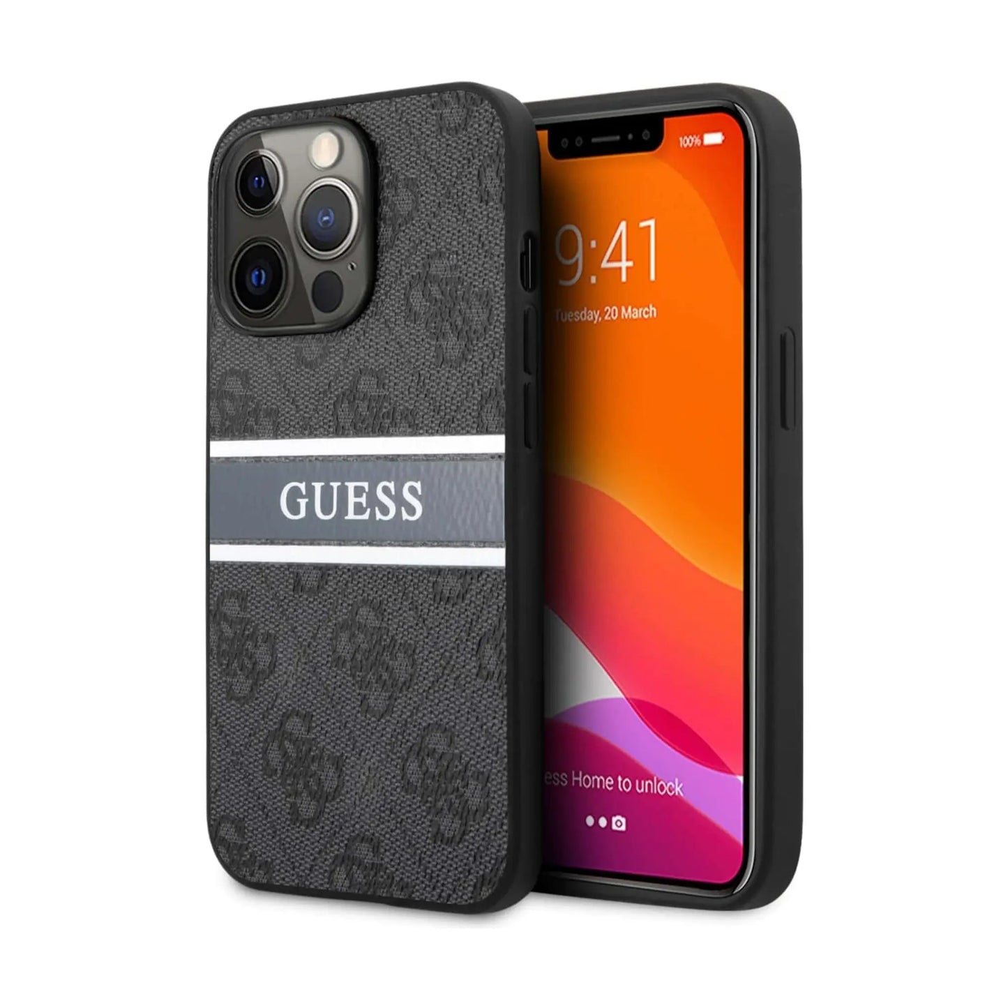 Guess 4G Stripe Hülle Grau – iPhone 13 Pro