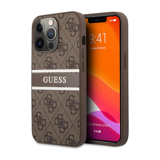Guess 4G Stripe Hülle Braun – iPhone 13 Pro