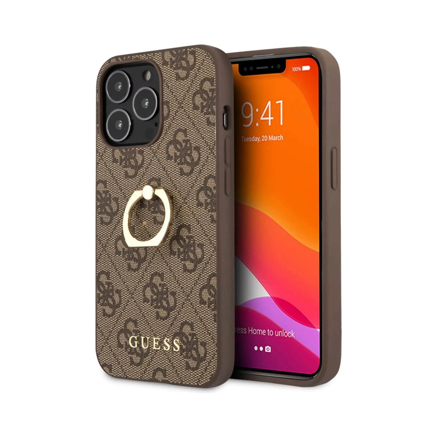 Guess Hülle 4G Ring Case Braun – iPhone 13 Pro Max