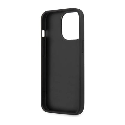 Guess Hülle Saffiano 4G Big Silver Logo Schwarz - iPhone 13 Pro