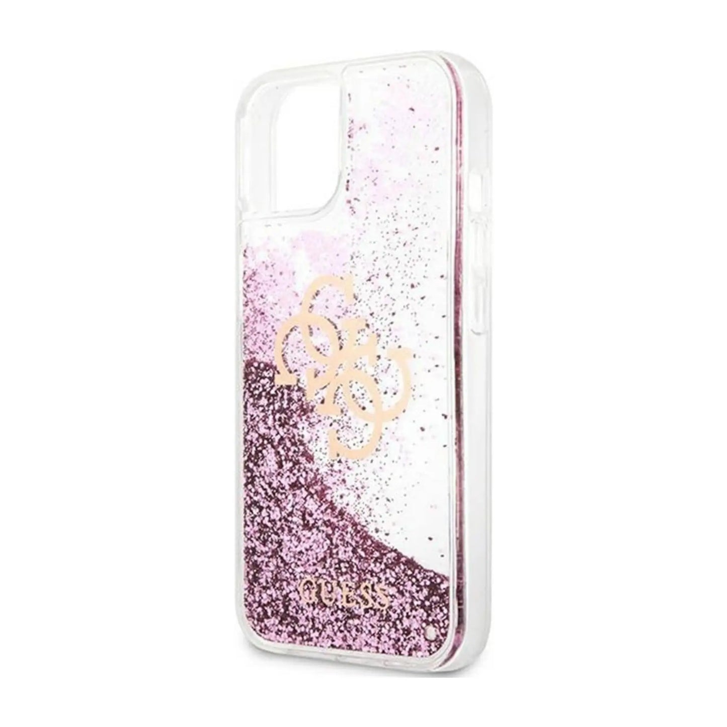 Guess GUHCP13SLG4GPI Hülle 4G Big Liquid Transparent - iPhone 13 Mini