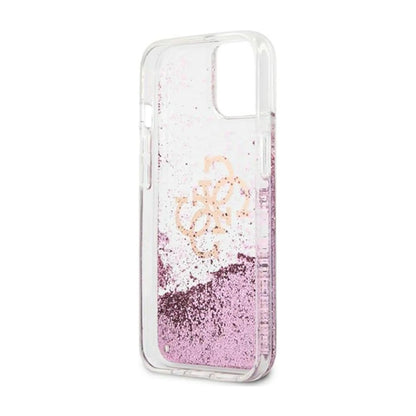 Guess GUHCP13SLG4GPI Hülle 4G Big Liquid Transparent - iPhone 13 Mini