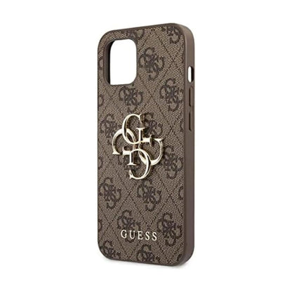 Guess Hülle GUHCP13M4GMGBR 4G Big Metal Logo Braun – iPhone 13