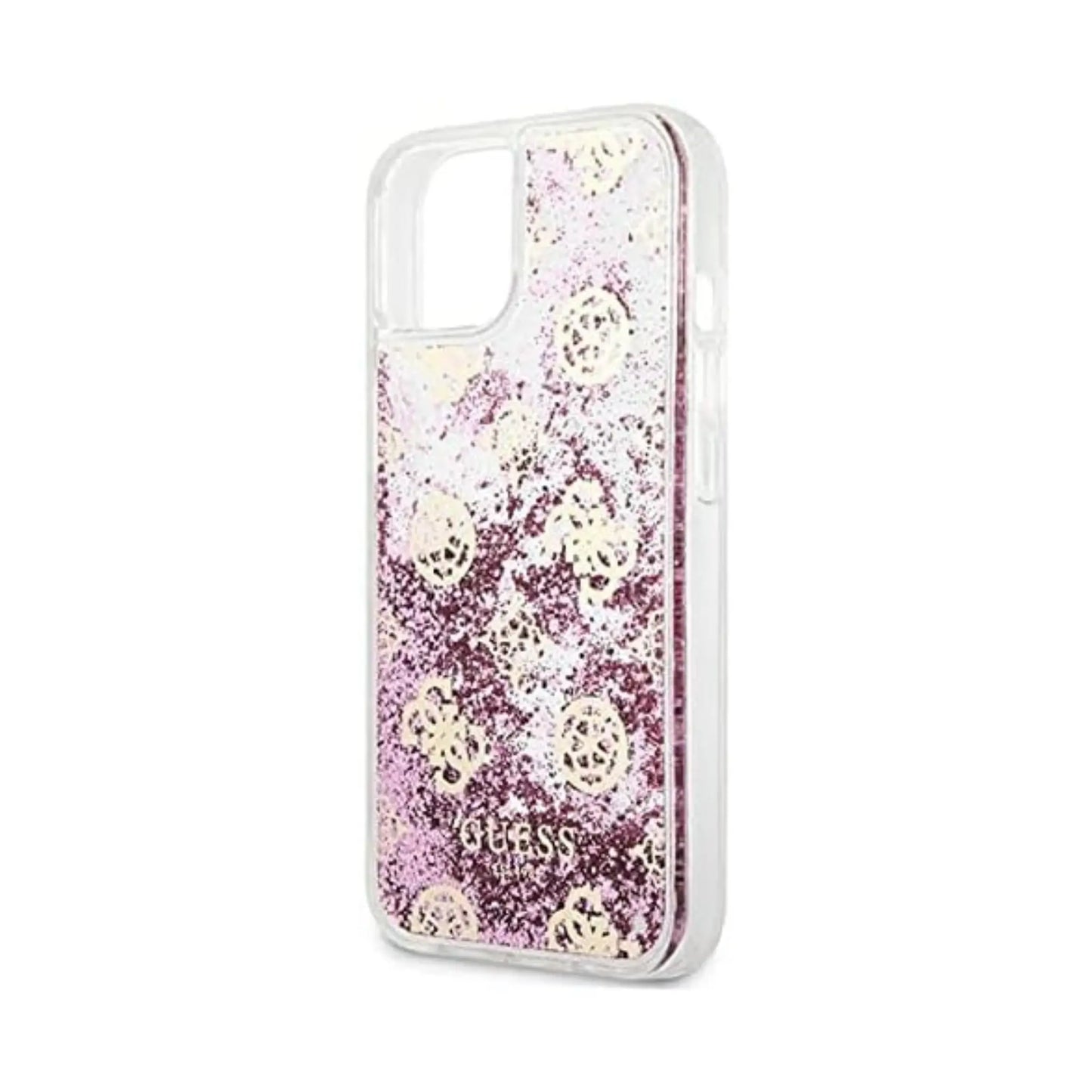 Guess Hülle Peony Liquid Glitter Pink - iPhone 13 mini