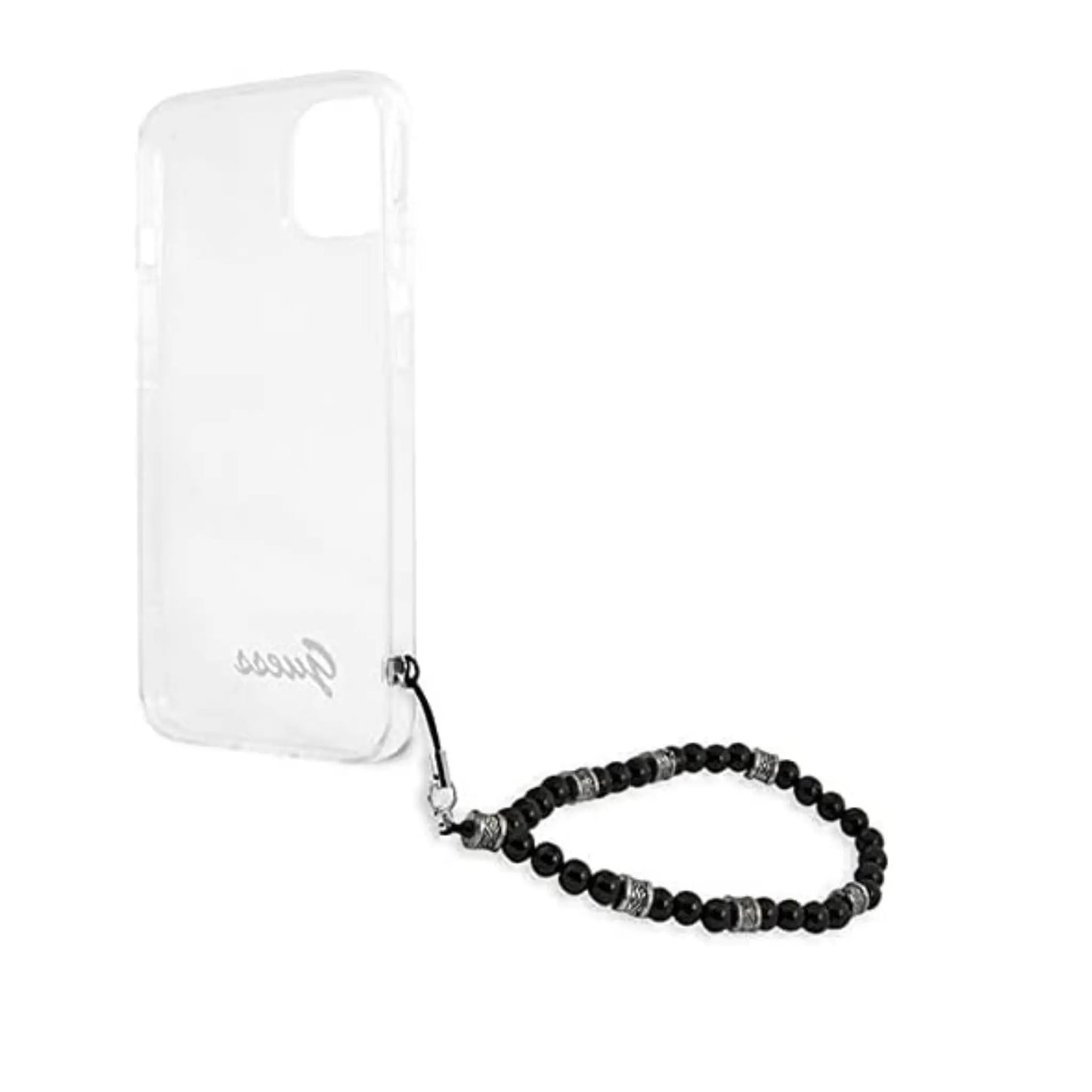 Guess iPhone 13 Mini Hülle, Transparent – Black Pearl Strap