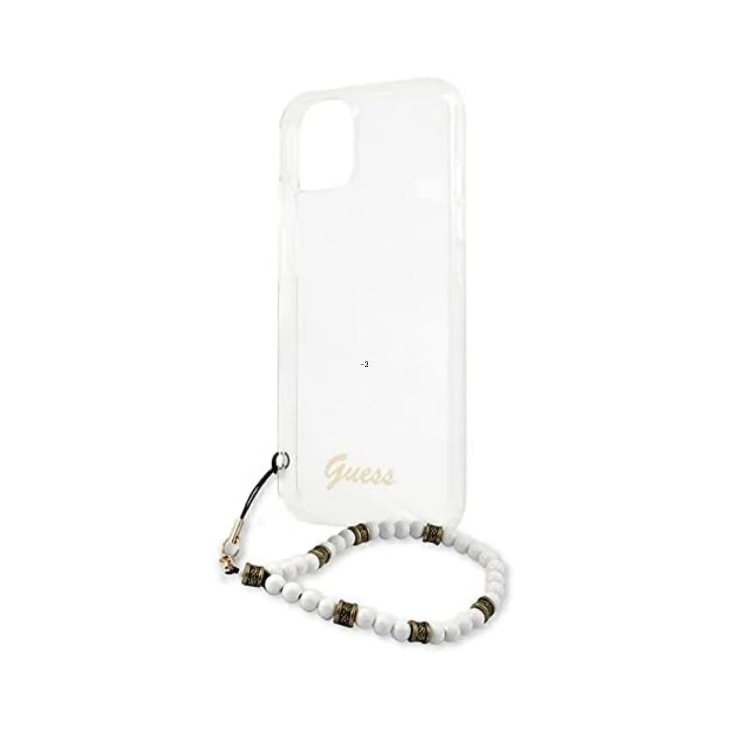 Guess White Pearl Strap Case, Transparent – iPhone 13 mini